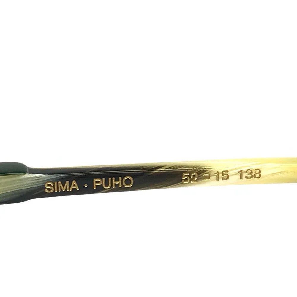 Etnia Barcelona Eyeglasses Frames SIMA PUHO Purple Horn Square 52-15-138